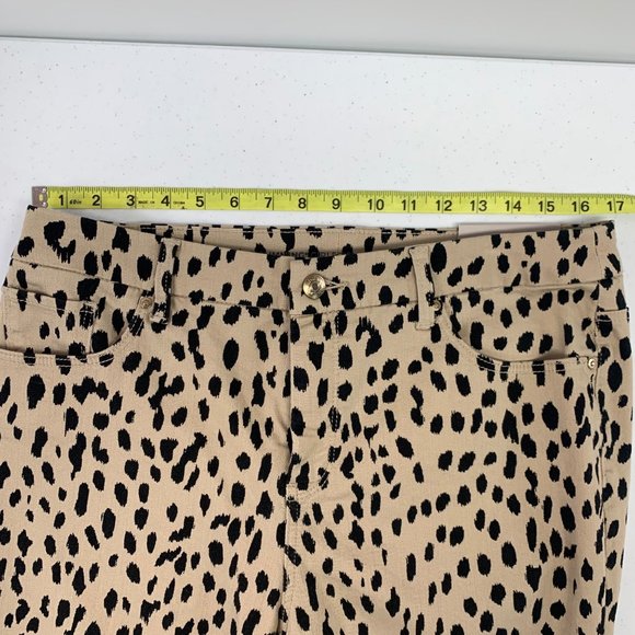 Chico's So Slimming Cheetah-Print Girlfriend Ankle Jeans Size 12 (2) NEW - Picture 8 of 10